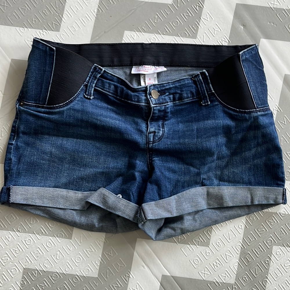 Maternity jean shorts